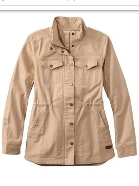 L.L.Bean BeanFlex Jacket Womens 2X Tan Utility Canvas Jacket NWOT!
